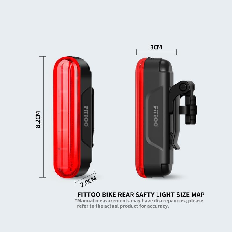 Load image into Gallery viewer, FITTOO Bike Light Set, USB Rechargeable Front &amp; Tail Lights, Waterproof, Safety
