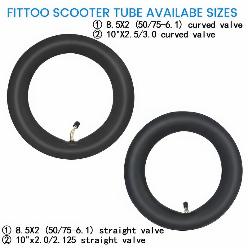 Load image into Gallery viewer, FITTOO 10x2 inch Electric Scooter Front/Rear Tube with CR202 Curved Valve (1PC)
