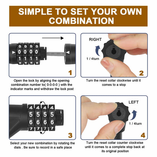 Combination Code Cable Lock 7